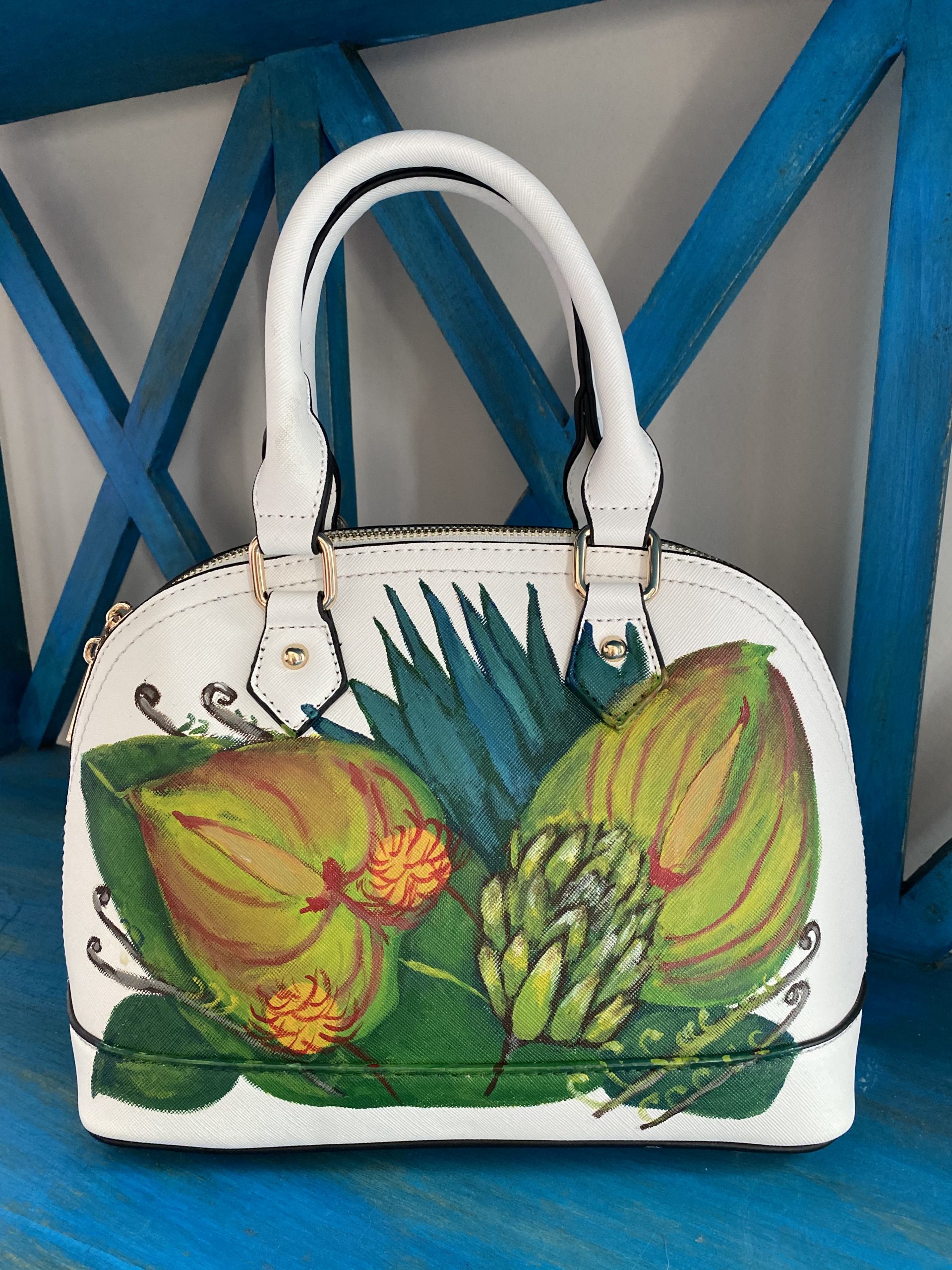 Artisanal Delights: Painted Leather Bags And Purses Painted, 43% OFF